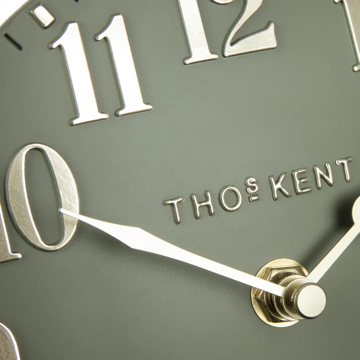Thomas Kent Arabic Mantel Clock Lichen Green | Small - Give And Glow