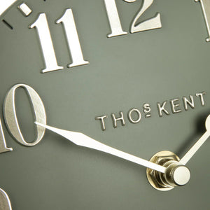 Thomas Kent Arabic Mantel Clock Lichen Green | Small - Give And Glow