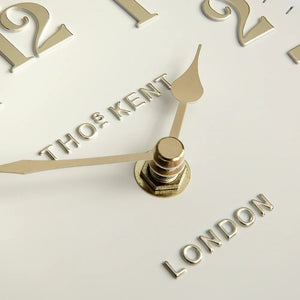 Thomas Kent Arabic Mantel Clock Oatmeal | Small - Give And Glow