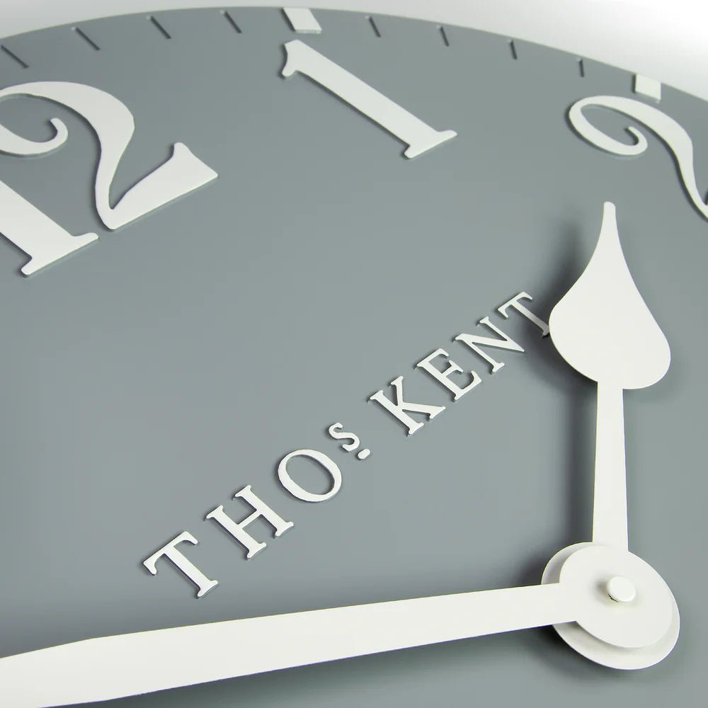 Thomas Kent Arabic Wall Clock – Flax Blue | Large - Give And Glow