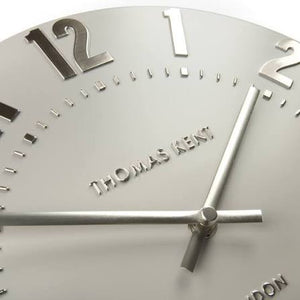 Thomas Kent Mulberry Mantel Clock Silver Cloud | Small - Give And Glow