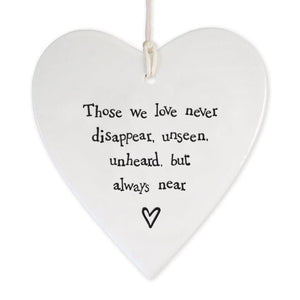 Those We Love Always Near Ceramic Heart | 9cm x 9cm - Give And Glow