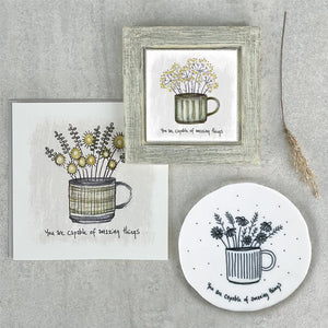 You Are Capable of Amazing Things – Round Ceramic Coaster | 10cm x 10cm - Give And Glow