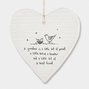 A Grandma Is A Little Bit Of A Parent Wobbly Ripple Heart | 9cm x 9cm - Give And Glow