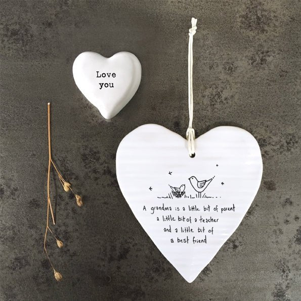 A Grandma Is A Little Bit Of A Parent Wobbly Ripple Heart | 9cm x 9cm - Give And Glow