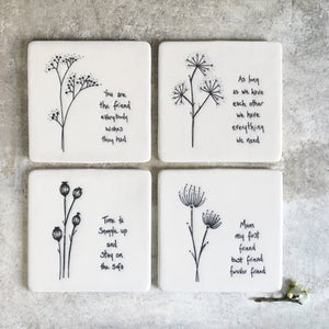 As Long As We Have Each Other – Square Ceramic Coaster | 10.5cm - Give And Glow
