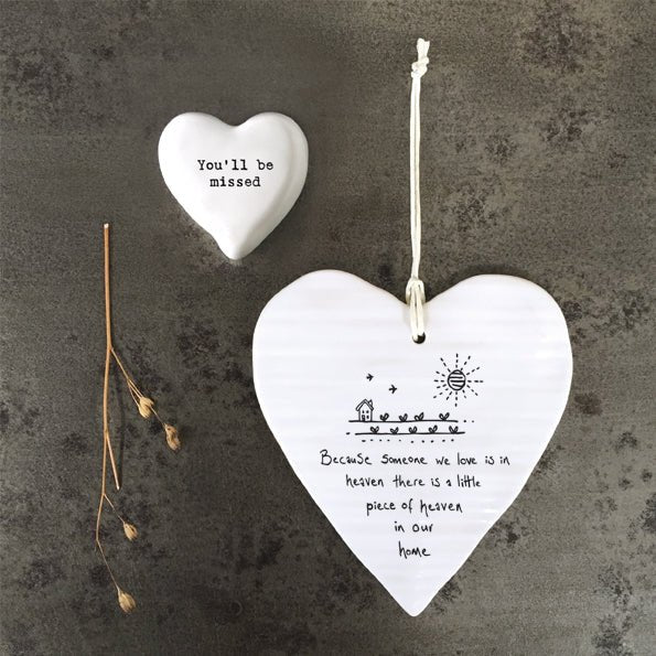 Because Someone We Love Is In Heaven Wobbly Ripple Heart | 9cm x 9cm - Give And Glow