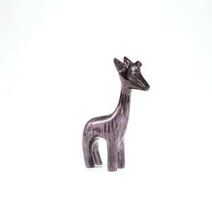 Brushed Black Giraffe Medium Ornament | 12cm | Recycled Aluminium - Give And Glow
