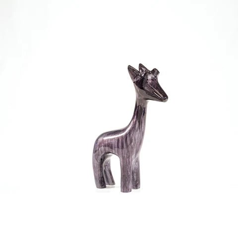 Brushed Black Giraffe Medium Ornament | 12cm | Recycled Aluminium - Give And Glow