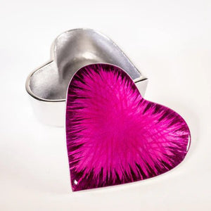 Brushed Pink Heart Trinket Box | 10cm x 9.5cm | Recycled Aluminium - Give And Glow