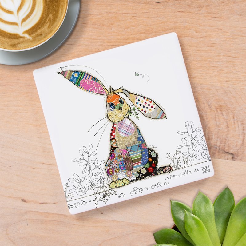 Bug Art Binky Bunny Coaster – 10cm x 10cm - Give And Glow