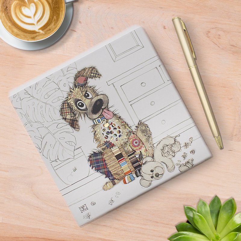 Bug Art Murphy Mutt Memo Pad with Pen – 14cm x 14cm - Give And Glow