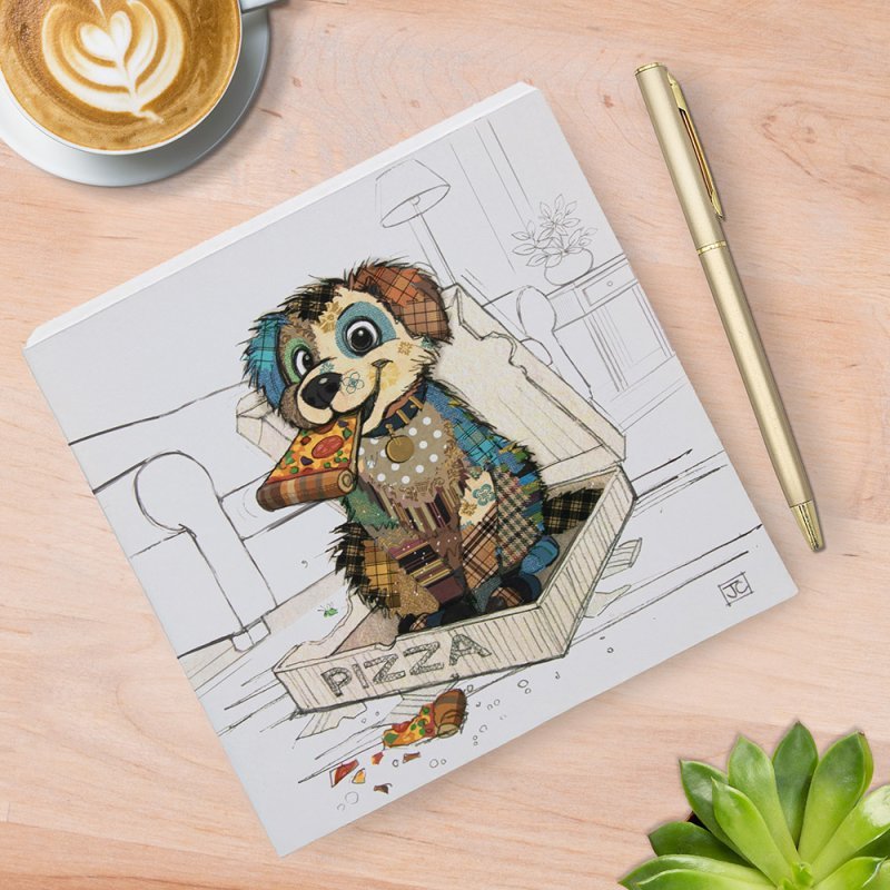 Bug Art Pedro Pup Memo Pad with Pen – 14cm x 14cm - Give And Glow