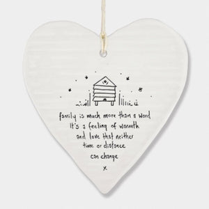 Family Is Much More Than A Word Wobbly Ripple Heart | 9cm x 9cm - Give And Glow