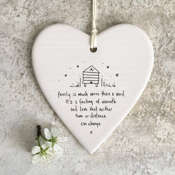 Family Is Much More Than A Word Wobbly Ripple Heart | 9cm x 9cm - Give And Glow