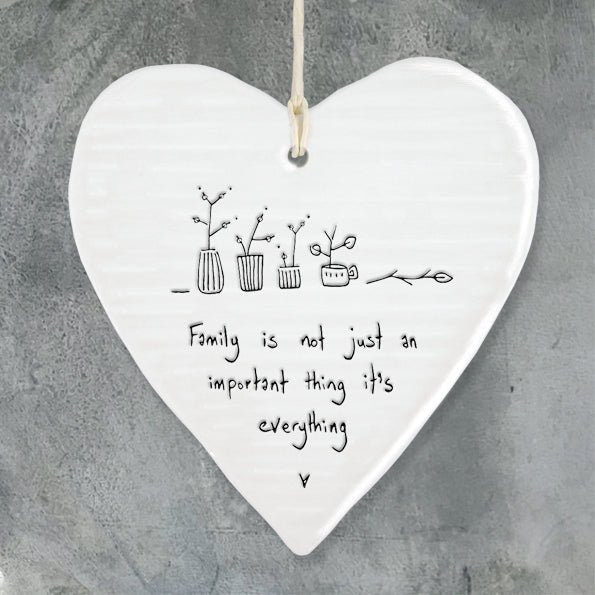 Family Is Not Just Important Wobbly Ripple Heart | 9cm x 9cm - Give And Glow