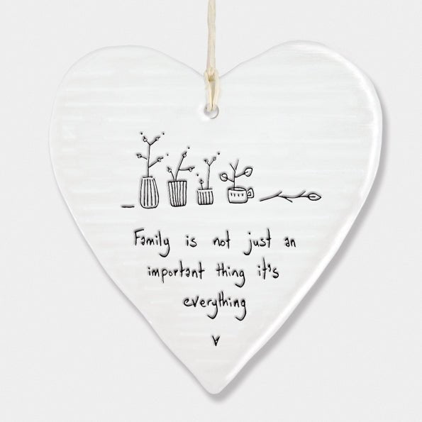 Family Is Not Just Important Wobbly Ripple Heart | 9cm x 9cm - Give And Glow