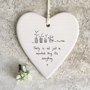 Family Is Not Just Important Wobbly Ripple Heart | 9cm x 9cm - Give And Glow