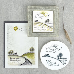 Family Is Where Life Begins – Round Ceramic Coaster | 10cm x 10cm - Give And Glow