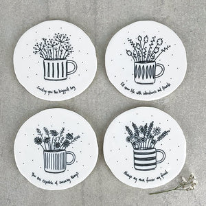 Fill Your Life With Adventures – Round Ceramic Coaster | 10cm x 10cm - Give And Glow