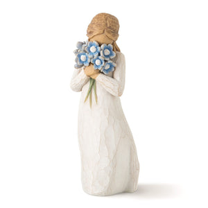 Forget-me-not Willow Tree Figurine | 13.5cm | Hand-Painted Casting - Give And Glow