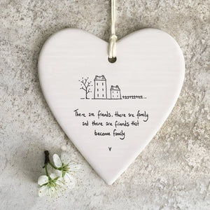 Friends That Become Family Wobbly Ripple Heart | 9cm x 9cm - Give And Glow