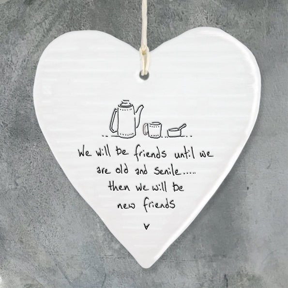 Friends Until Old And Senile Wobbly Ripple Heart | 9cm x 9cm - Give And Glow