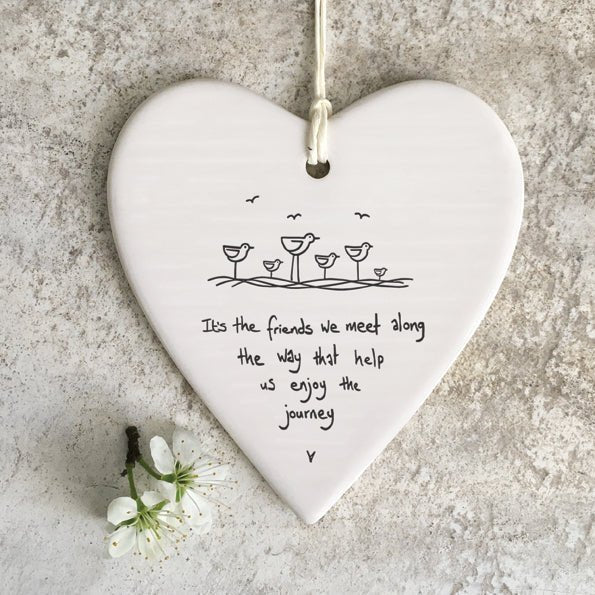 Friends We Meet Along The Way Wobbly Ripple Heart | 9cm x 9cm - Give And Glow