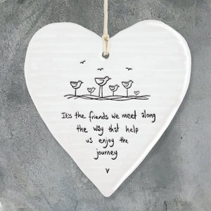 Friends We Meet Along The Way Wobbly Ripple Heart | 9cm x 9cm - Give And Glow