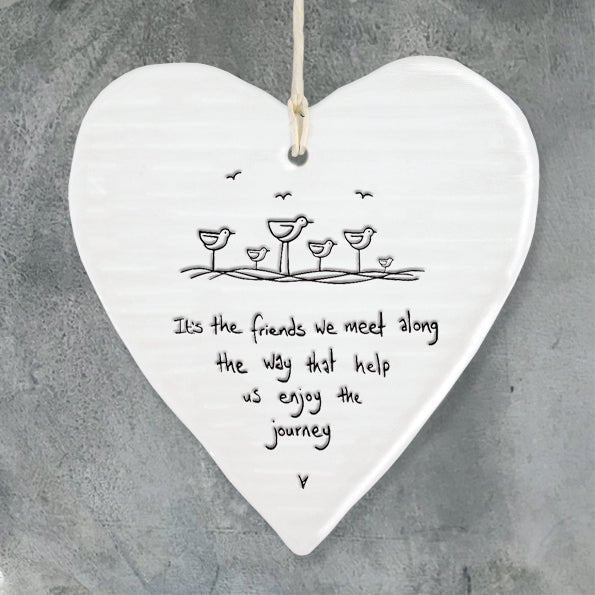 Friends We Meet Along The Way Wobbly Ripple Heart | 9cm x 9cm - Give And Glow