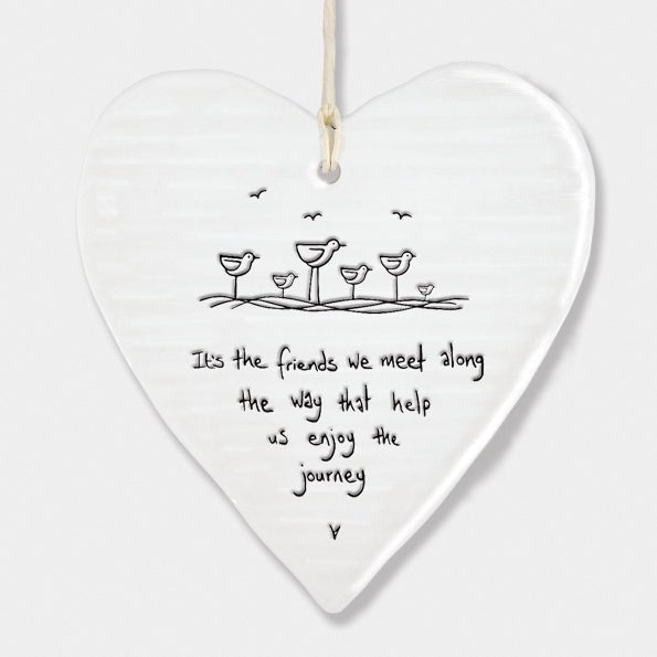 Friends We Meet Along The Way Wobbly Ripple Heart | 9cm x 9cm - Give And Glow