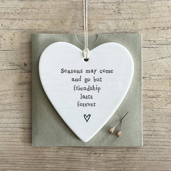 Friendship Lasts Forever Ceramic Heart | 9cm x 9cm - Give And Glow