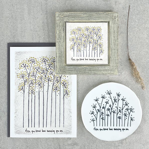 Hope You Know How Amazing You Are – Round Ceramic Coaster | 10cm x 10cm - Give And Glow
