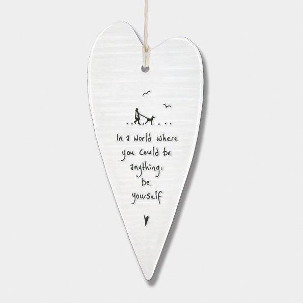 In A World Where You Could Be Anything Long Wobbly Ripple Heart | 6cm x 13.7cm - Give And Glow