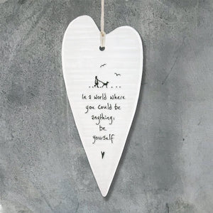 In A World Where You Could Be Anything Long Wobbly Ripple Heart | 6cm x 13.7cm - Give And Glow