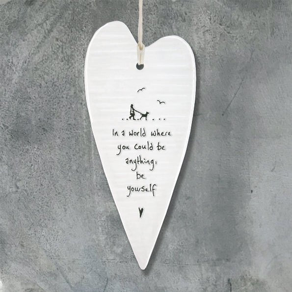 In A World Where You Could Be Anything Long Wobbly Ripple Heart | 6cm x 13.7cm - Give And Glow