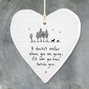 It Doesn’t Matter Who’s Beside You Wobbly Ripple Heart | 9cm x 9cm - Give And Glow