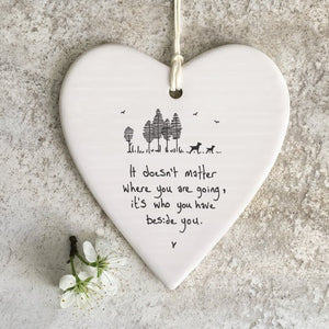 It Doesn’t Matter Who’s Beside You Wobbly Ripple Heart | 9cm x 9cm - Give And Glow