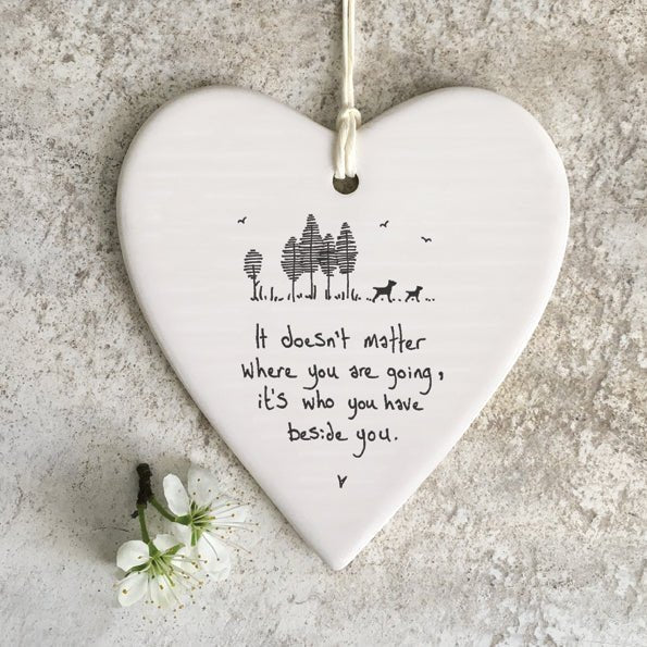 It Doesn’t Matter Who’s Beside You Wobbly Ripple Heart | 9cm x 9cm - Give And Glow