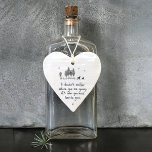 It Doesn’t Matter Who’s Beside You Wobbly Ripple Heart | 9cm x 9cm - Give And Glow