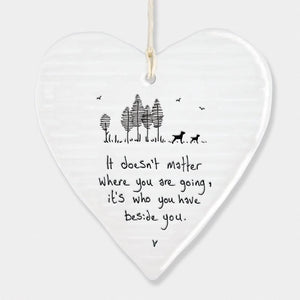 It Doesn’t Matter Who’s Beside You Wobbly Ripple Heart | 9cm x 9cm - Give And Glow