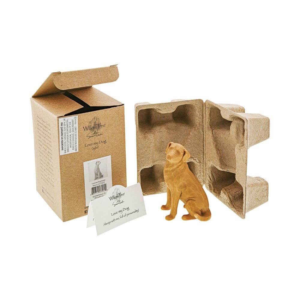 Love My Dog Willow Tree Figurine | 8.5cm | Hand-Painted Casting - Give And Glow