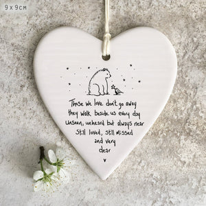 Loved Ones Always Near Wobbly Ripple Heart | 9cm x 9cm - Give And Glow