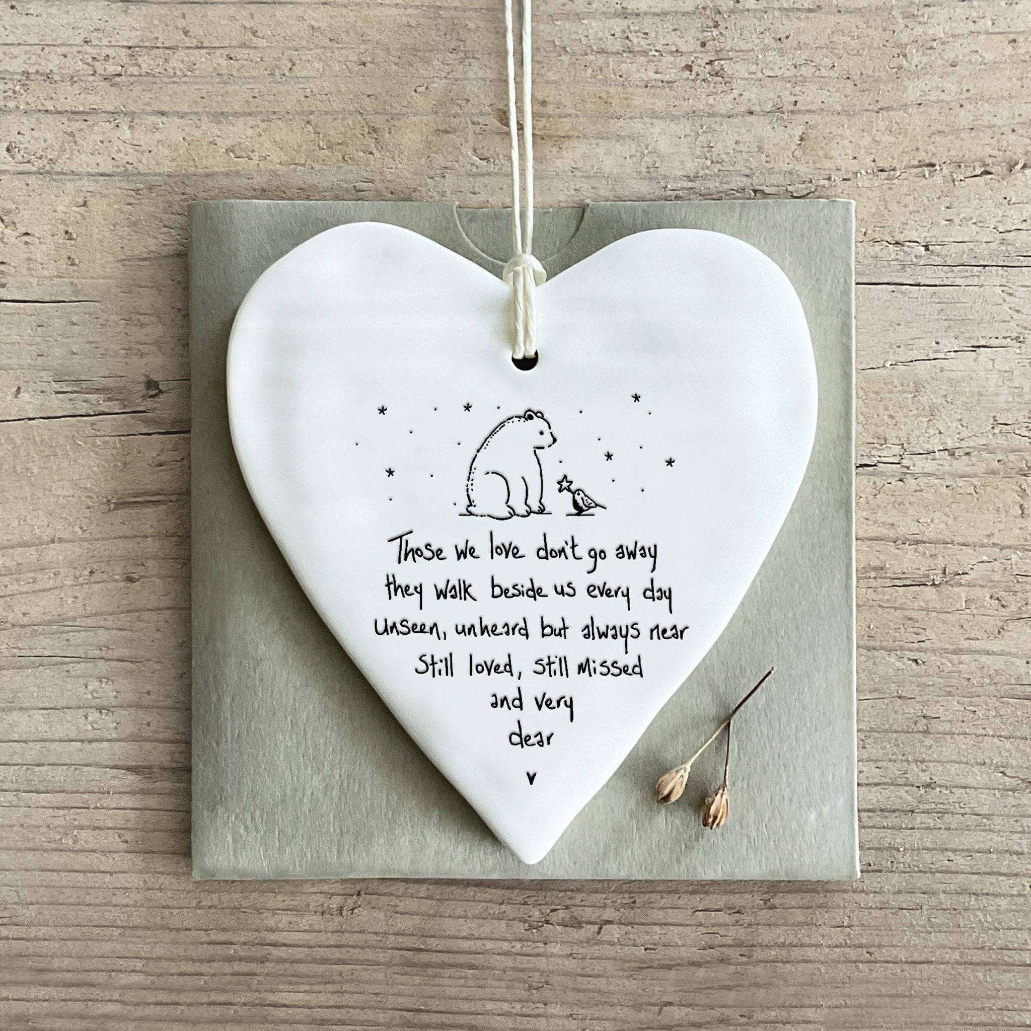 Loved Ones Always Near Wobbly Ripple Heart | 9cm x 9cm - Give And Glow
