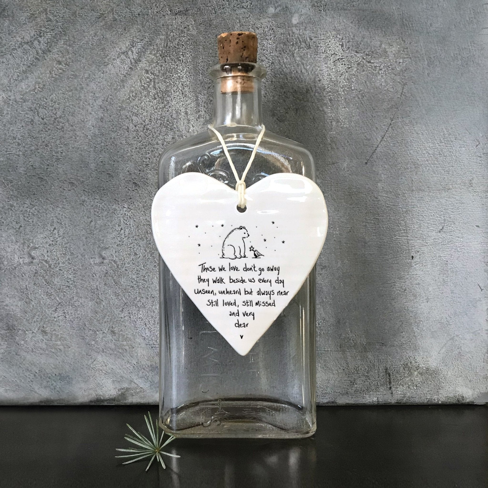 Loved Ones Always Near Wobbly Ripple Heart | 9cm x 9cm - Give And Glow