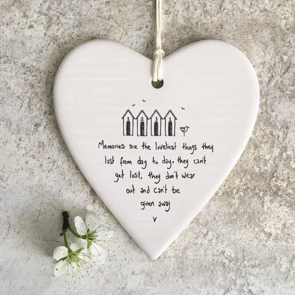 Memories Are The Loveliest Things Wobbly Ripple Heart | 9cm x 9cm - Give And Glow