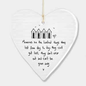 Memories Are The Loveliest Things Wobbly Ripple Heart | 9cm x 9cm - Give And Glow