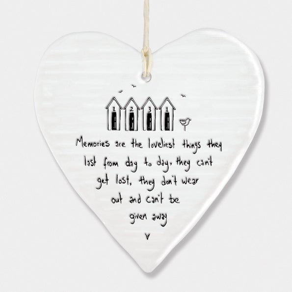 Memories Are The Loveliest Things Wobbly Ripple Heart | 9cm x 9cm - Give And Glow