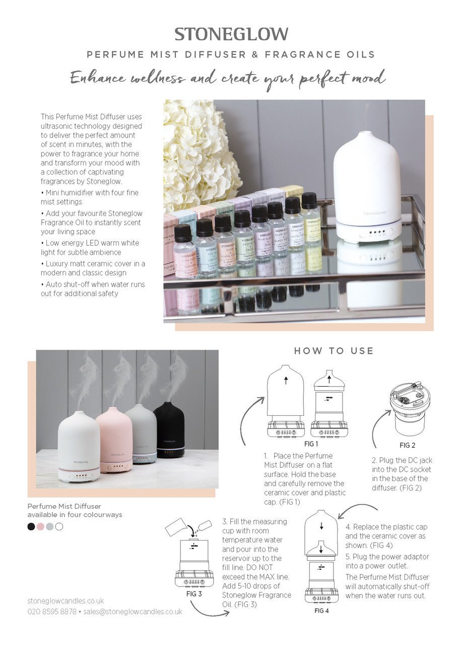 Modern Classics - Perfume Mist Diffuser - White - Give And Glow