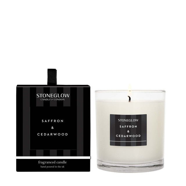 Modern Classics - Saffron & Cedarwood - Scented Candle - Boxed Tumbler - Give And Glow